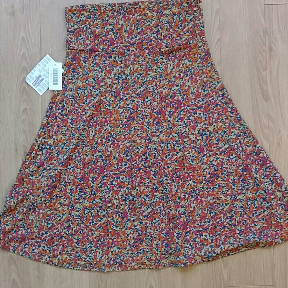 NWOT LuLaRoe multicolored Azure Shabby Chic Skirt